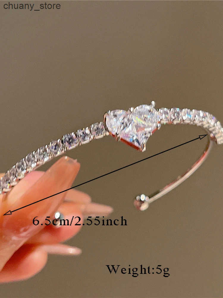 Chain 2 Pieces Of Love Zircon Set Versatile And Trendy Accessories For Women Dates 2024 New L240910