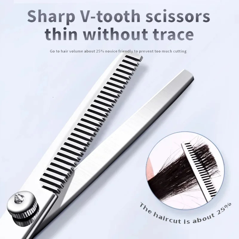 Stainless steel barber scissors professional mens barber set scissors salon cut home barber mens hair kit hair tools 241225