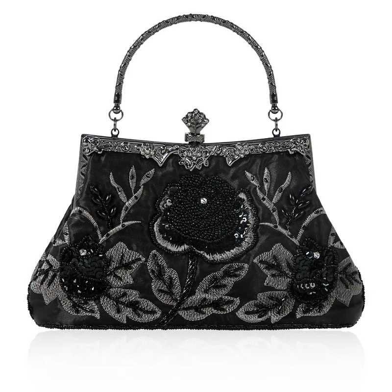 Bead Embroidery Evening Dia Shell Womens Small Day Party Dinner Bag Wedding Pearl Handbag Z241225