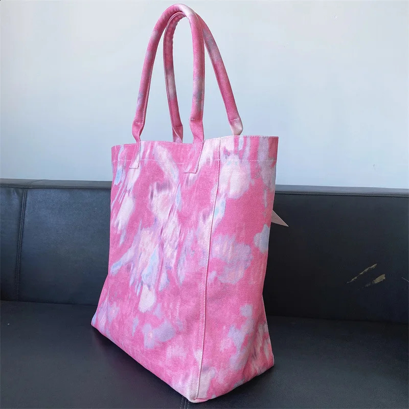 Fashion Womens Canvas Bag Leisure Street Large Capacity Shopping Temperament All Match Handbag Delicate Printed 241213