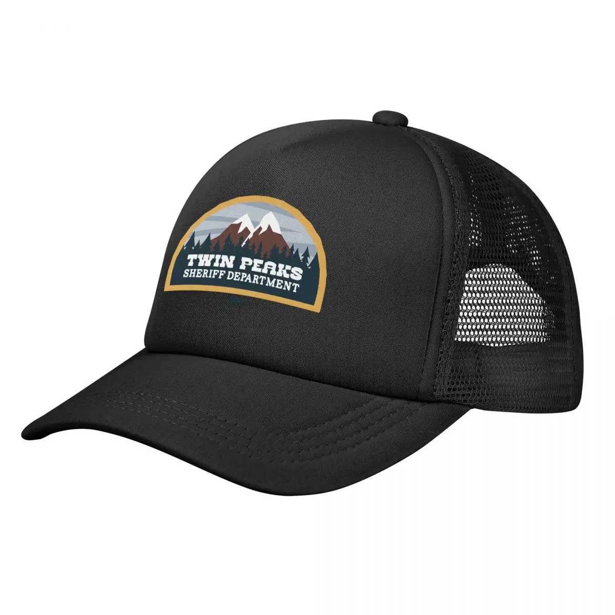 HillBilly CMK124 Twin Peaks Sheriffs Department Net Baseball Hat Neutral Sport Adjustable Snapshot Sun Hat Summer Truck Hat W241225