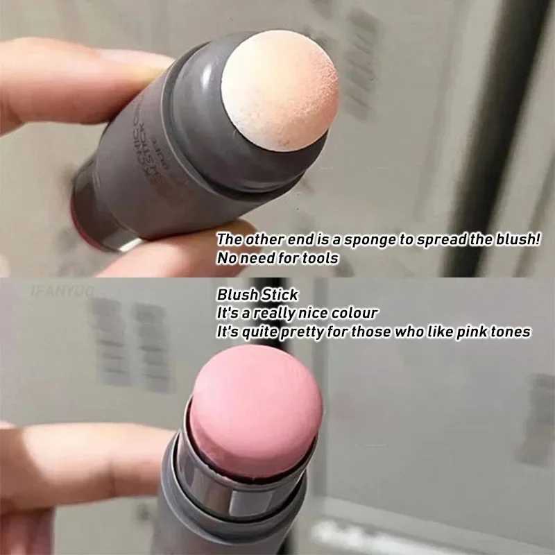 B Stick Waterproof 3 Color Matte Lips Cheek Tinted Multi-use Rouge Contouring B Cream Face Ber with Sponge CosmeticsXJ241225