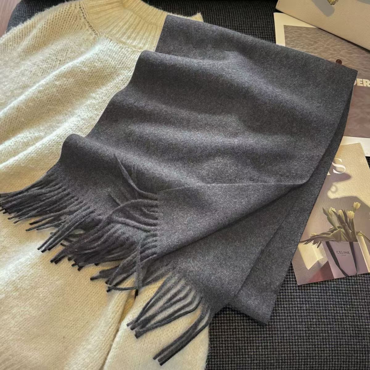 T030 scarf women's winter versatile thick neck scarf scarf hand-woven winter Korean style