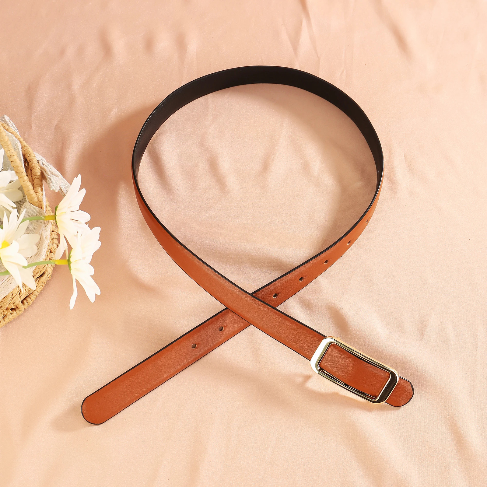 2025 Double sided Belt Width 23mm Fashion Dress Jeans Womens Belt 241225