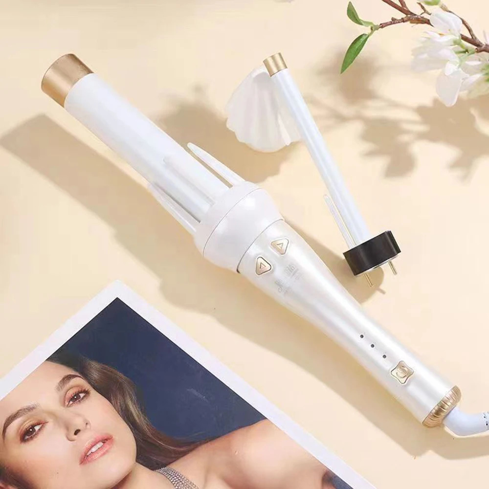 2 in 1 Automatic Rotating Hair Curler 13MM/32MM Hair Iron Interchangeable Hair Iron Curler Set Curler Hair Styles Tool 241225