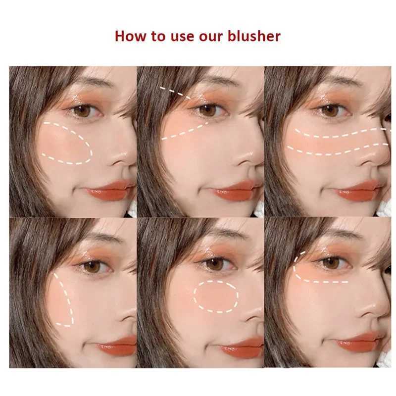 New 6 Colors B Makeup Palette Mineral Powder Red Rouge Lasting Natural Cream Cheek Tint Orange Peach Pink B CosmeticXJ241225
