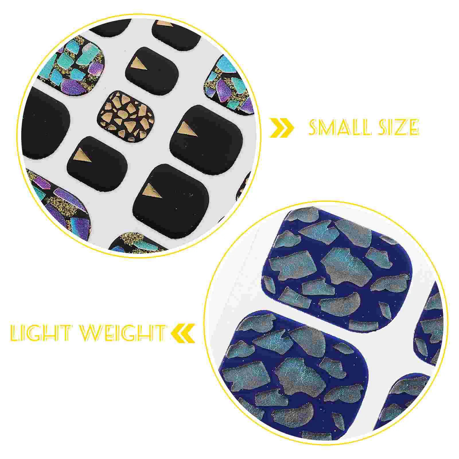 12 Pcs Pedicure Films Nail Supplies Decals Fingernails Tips Toenails Sticker Stickers Women Summer 241225