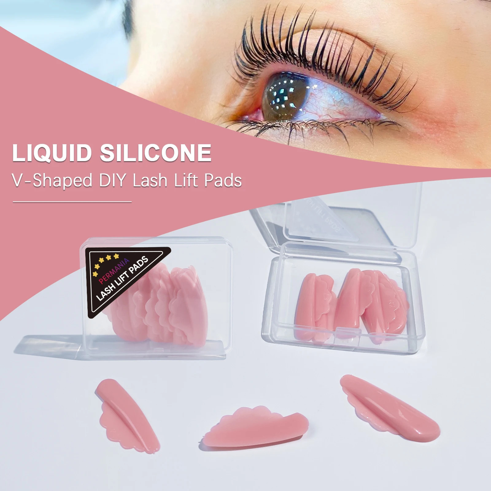 Libeauty Different Curl Free Glue Eyelash Rod Sticky Lashes Rods Shield 3D Eyelash Curler Makeup Accessories Tool 241223
