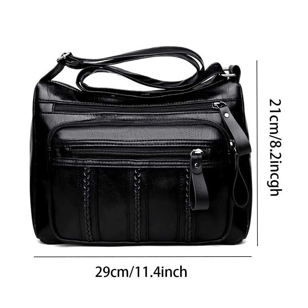 Womens Bag PU Soft Leather Ladies Fi Simple Shoulder Bags Moms Bags Crossbody Bag Purse With Adjustable Strap SahelXJ241225