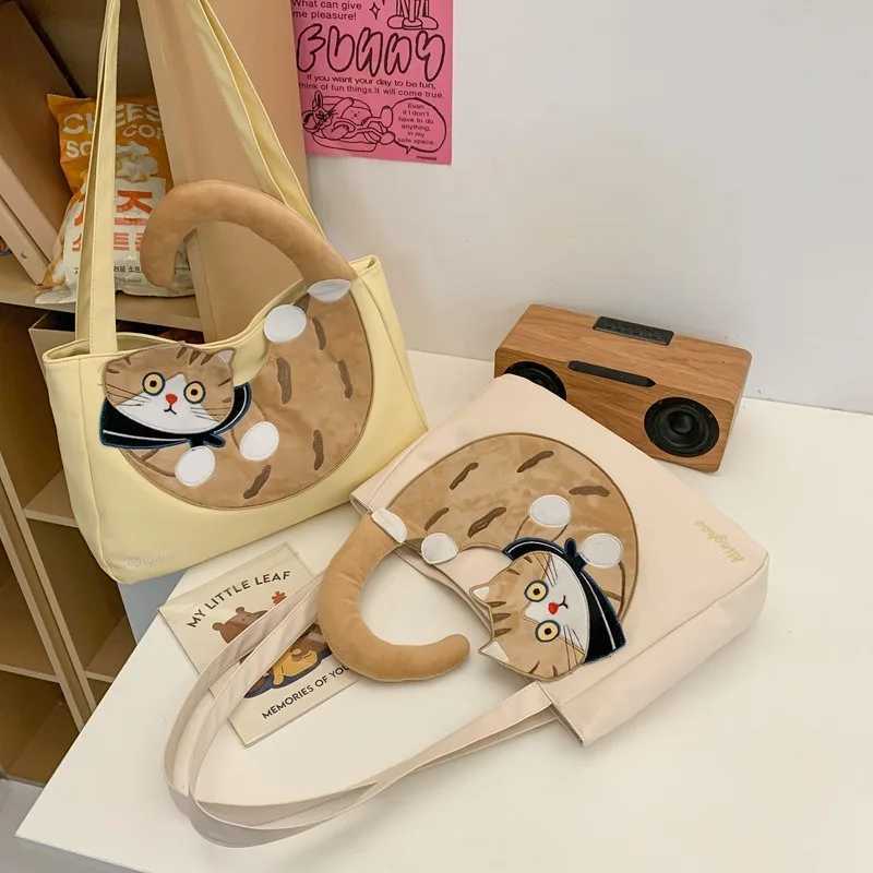 I Cute Wen Shoder Bag Japanese Style Fi Kaii Pu Leather Casual Handbag Large Capacity Literary Fem Tote Bag Z241225
