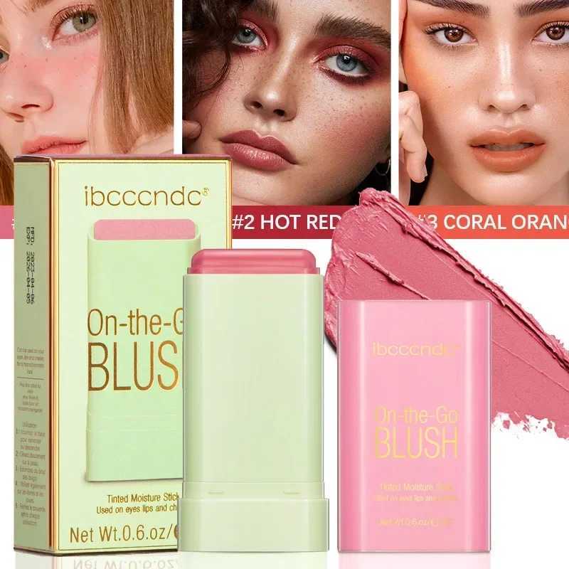 Rotating Cream B Stick Matte Silky Waterproof Face Ber Natural Eyes Cheek Lips Makeup Tinted Moisturer Rouge Multi StickXJ241225