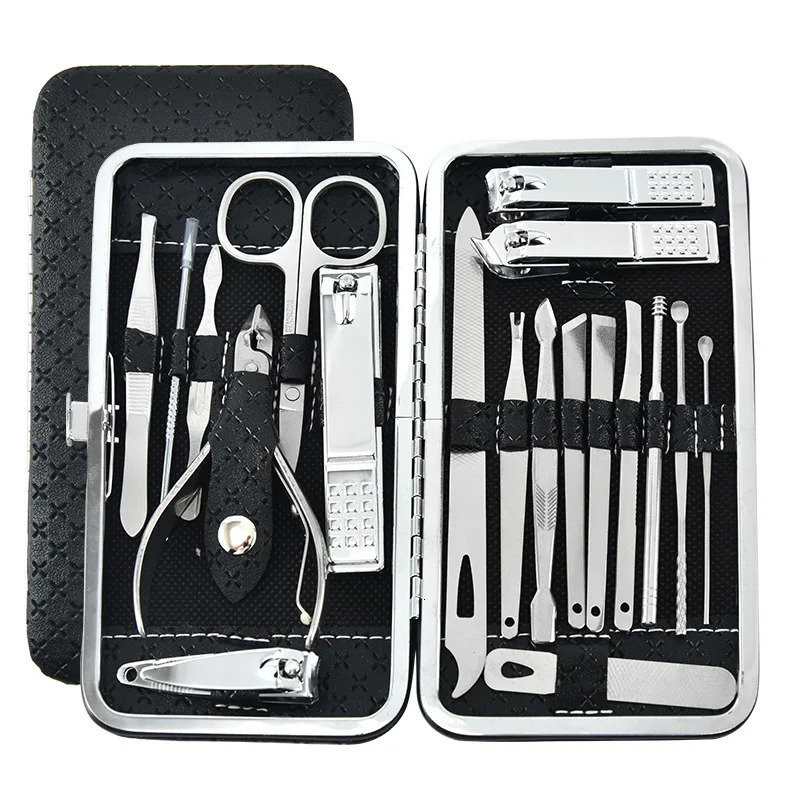 19pcs/set Pruning Nail Clippers Cutting Pliers Set Single Nail Groove Pedicure Inflammation Dead Skin Clipper Tool Home Tool 241225