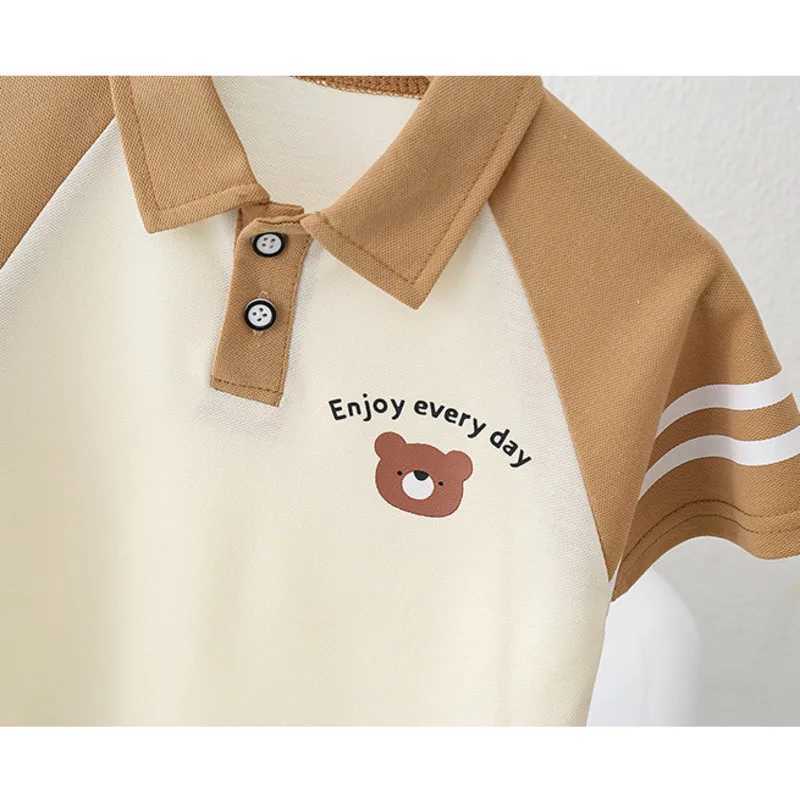 Clothing Sets New summer baby clothing set childrens boys fashionable Tshirt shorts 2PCSset childrens clothing baby casual clothing childrens sportY24