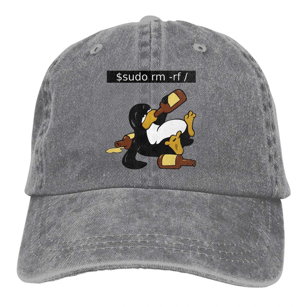 Command Baseball Caps Peaked Cap Linux Operating System Tux Penguin Sun Shade Hats for Men W241225