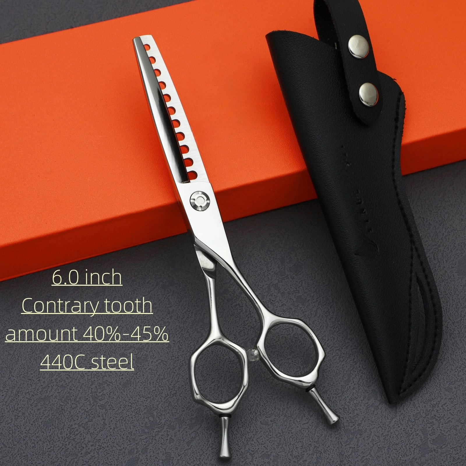 6 inch Contrary tooth Thinning scissorsProfessional Barber scissorsman and woman thinning shears440C steel Barber accessories 241225