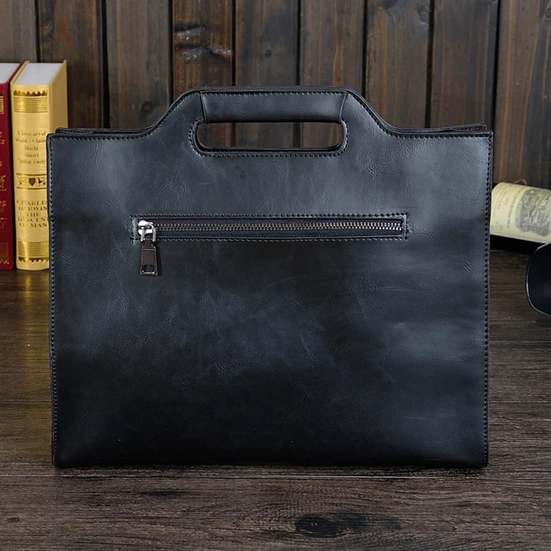 Business Briefcase Men Travel Portable Handbag Solid Casual Leather Messenger Crossbody Bag Male Big Office Laptop Bag XA219C 241225
