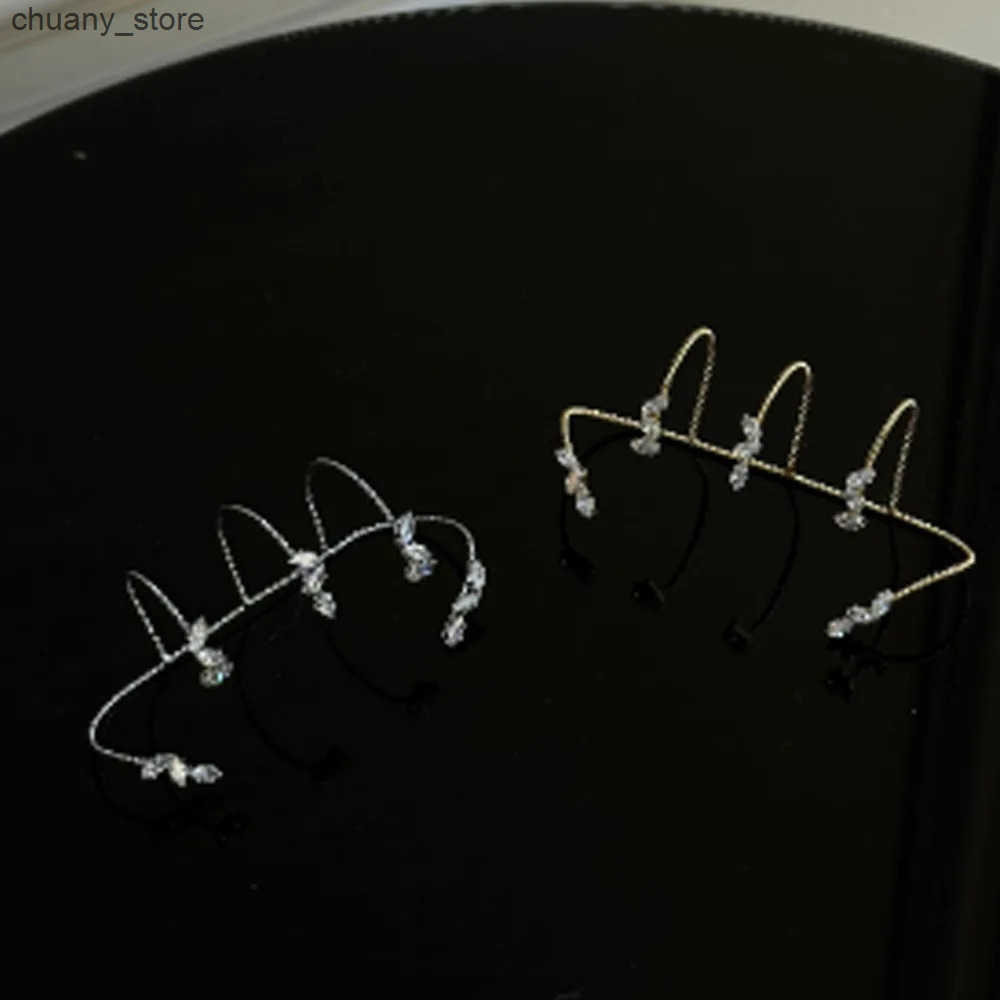 Chain XSBODY Exquisite Zirconia Cuff Bangle Dubai High Quality Gift 2024 Trendy Water Drop Open Hand Chain Finger Jewelry L240910