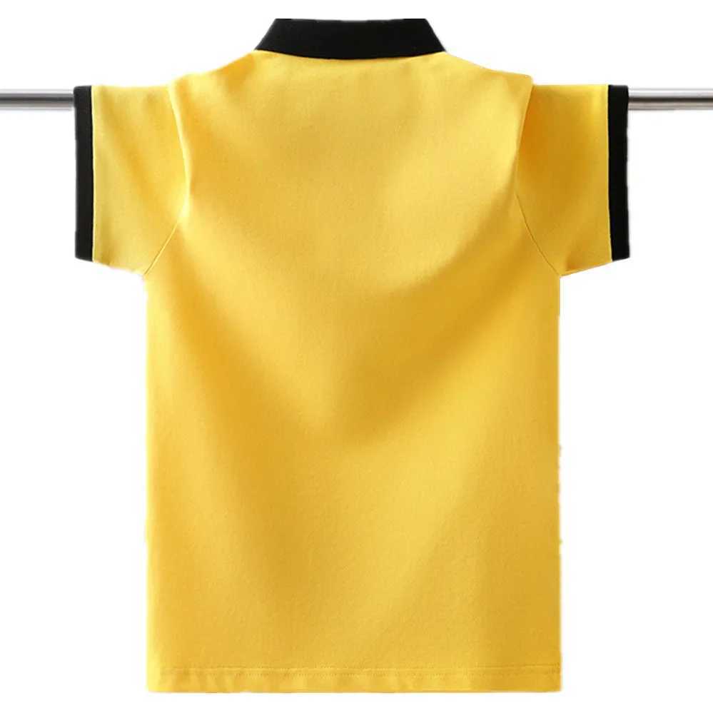 Boys School Uniform Short Sleeve Polo Shirt Summer Kids Tops Cotton For Childrens 4 6 8 10 12 14 15 Years Wear LC351XJ241225