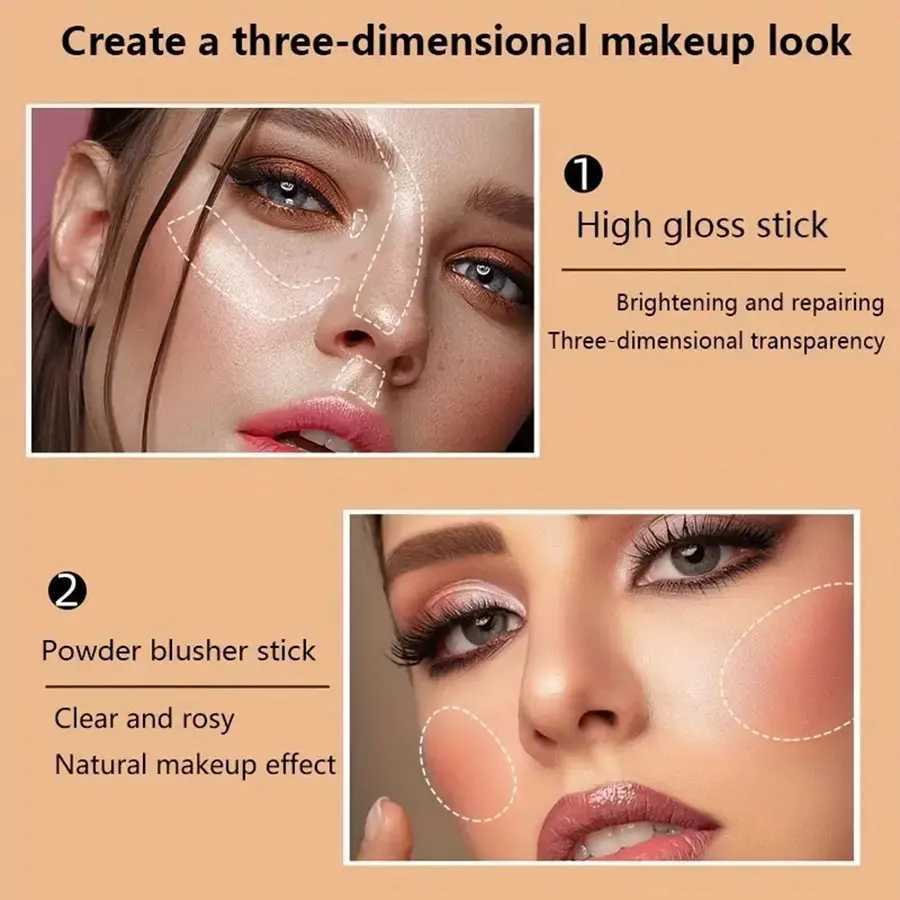 Rouge Cheeks Contouring Cosmetics B Stick Waterproof Ber BrighteningXJ241225