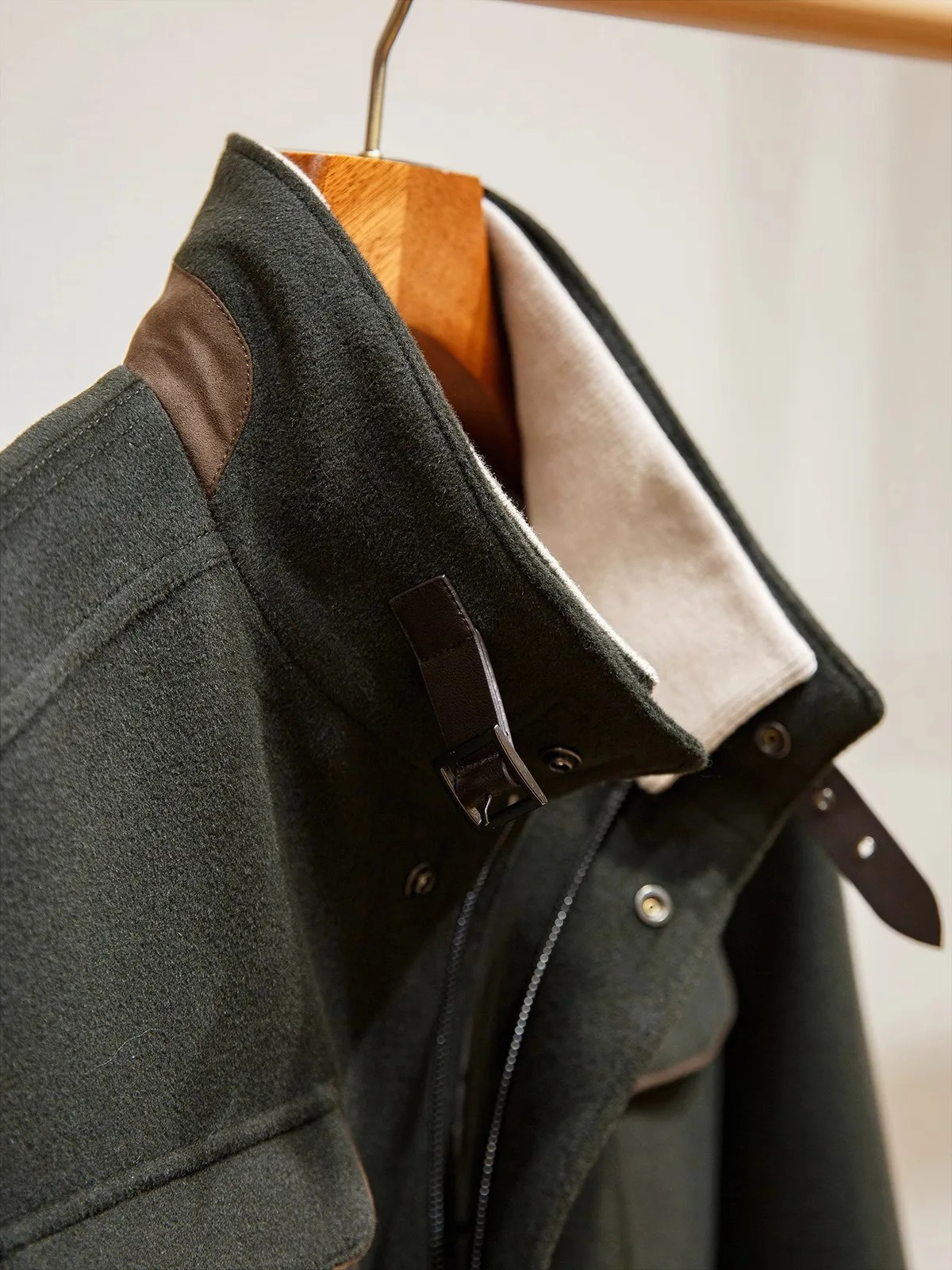 Wool Cashmere Blend Winter Mens Medium Long Cottonpadded Coat High Quality Tweed Jacket Casual 241225
