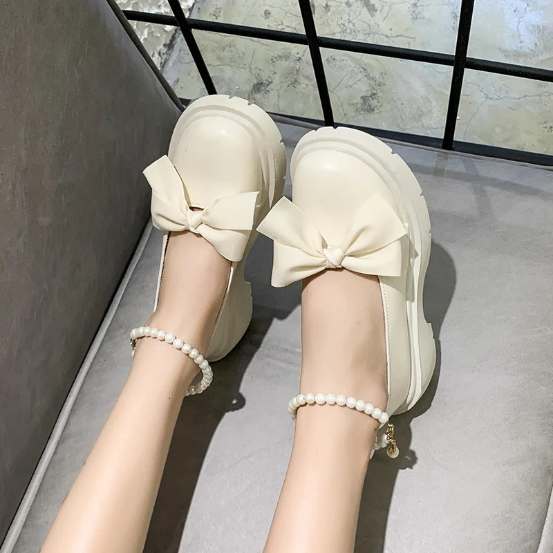 Lolita Shoes Women Japanese Style Mary Jane Shoes Women Vintage Shallow High Heels Chunky Platform Shoes Cosplay Female Sandals 241225