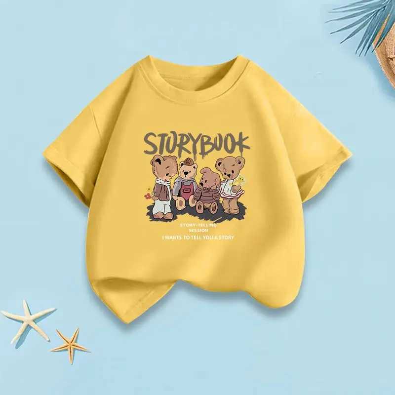 Clothing Sets Baby Girl Clothes Summer Cartoon Bear Printed T-shirts and Shorts 2 Pieces Set Children Boy Short Sleeve Top Bottom OutfitsY2412252080