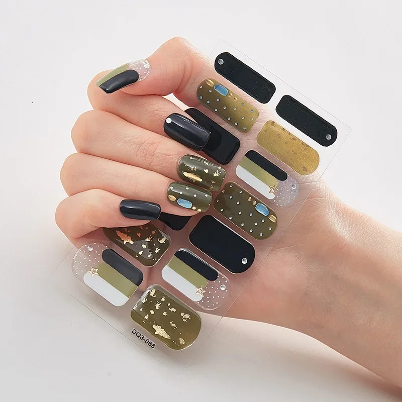Solid Colors Creative Nail Wraps DIY Nail Stickers Foil Sticker Nail Art 241225