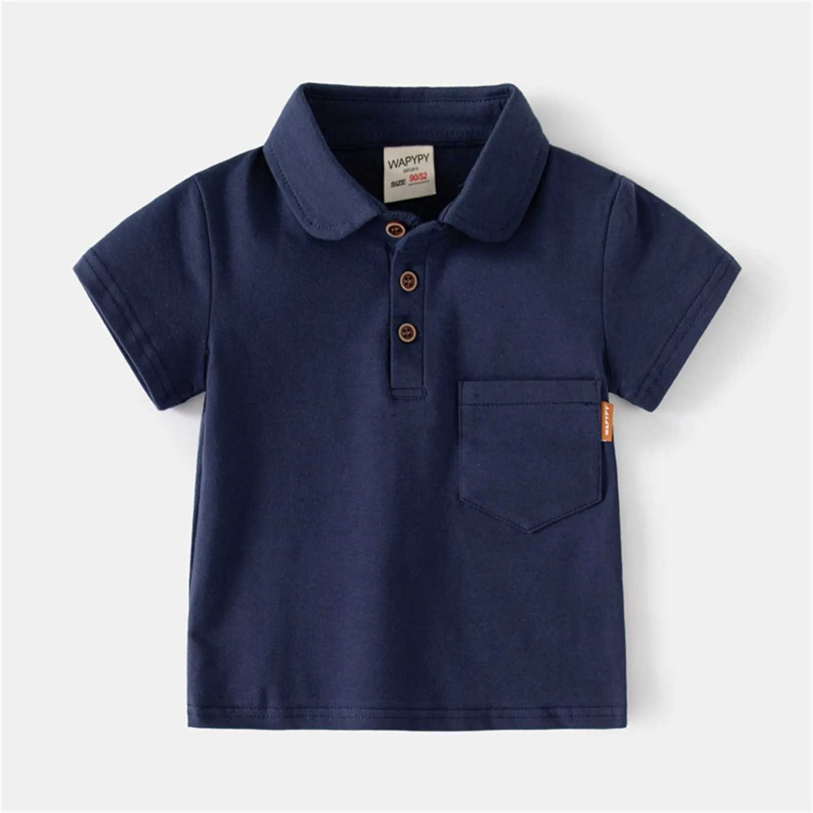 Summer Baby Boys T Shirt Short Sleeve Polo Shirts For Boy Children Solid Color Tee Baby Top Boy Clothes Korea Sle Clothes 1-7XJ241225