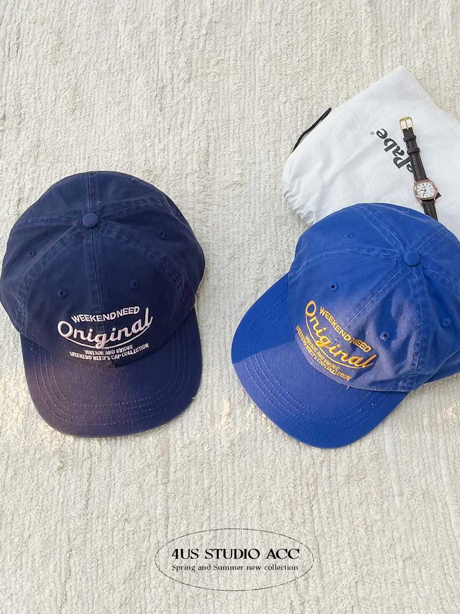 Retro soft top embroidered letter baseball cap for womens street fashion brand plain weave hip-hop foot cap W241225