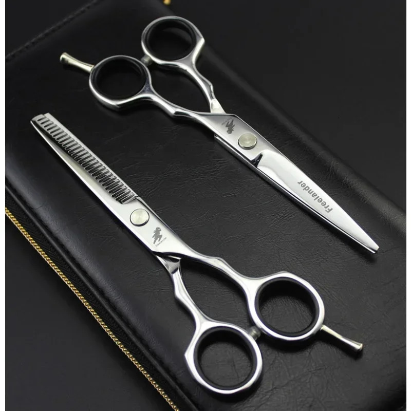 Professional Japan 4cr 6 inch Black cut hair scissors haircut sissors thinning barber hair cutting shears hairdresser scissors 241225