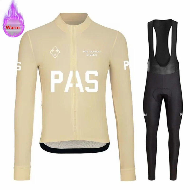 Pns team Ropa Ciclismo warm 2025 winter wool bicycle clothing mens jersey set outdoor cycling MTB bib pants set 241224