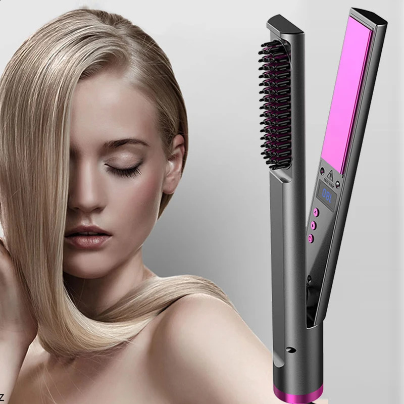 Mini Hair Straightener Tourmaline Hair Straighten 2 IN 1 Flat Irons Hair Straightener 241224