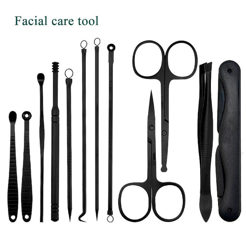 Manicure Set 10/15/25 pcs Full Function Set Professional Stainless Steel Pedicure Sets Nail Clipper With Portable Case Idea Gift 241225