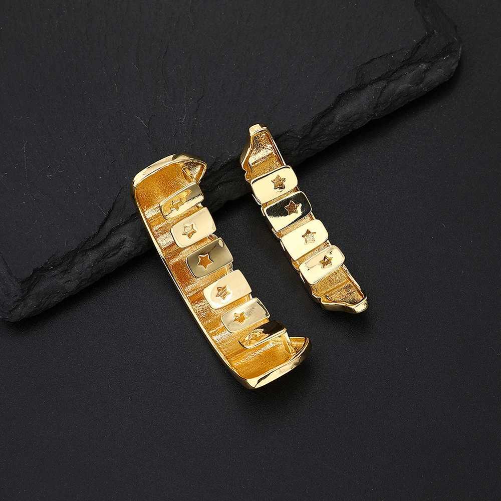 Hip Hop New Dental Grill Set For Men Women Top Bottom Mouth Gold Silver Color Halloween Cosplay Teeth Grills Removable JewelryXJ241225