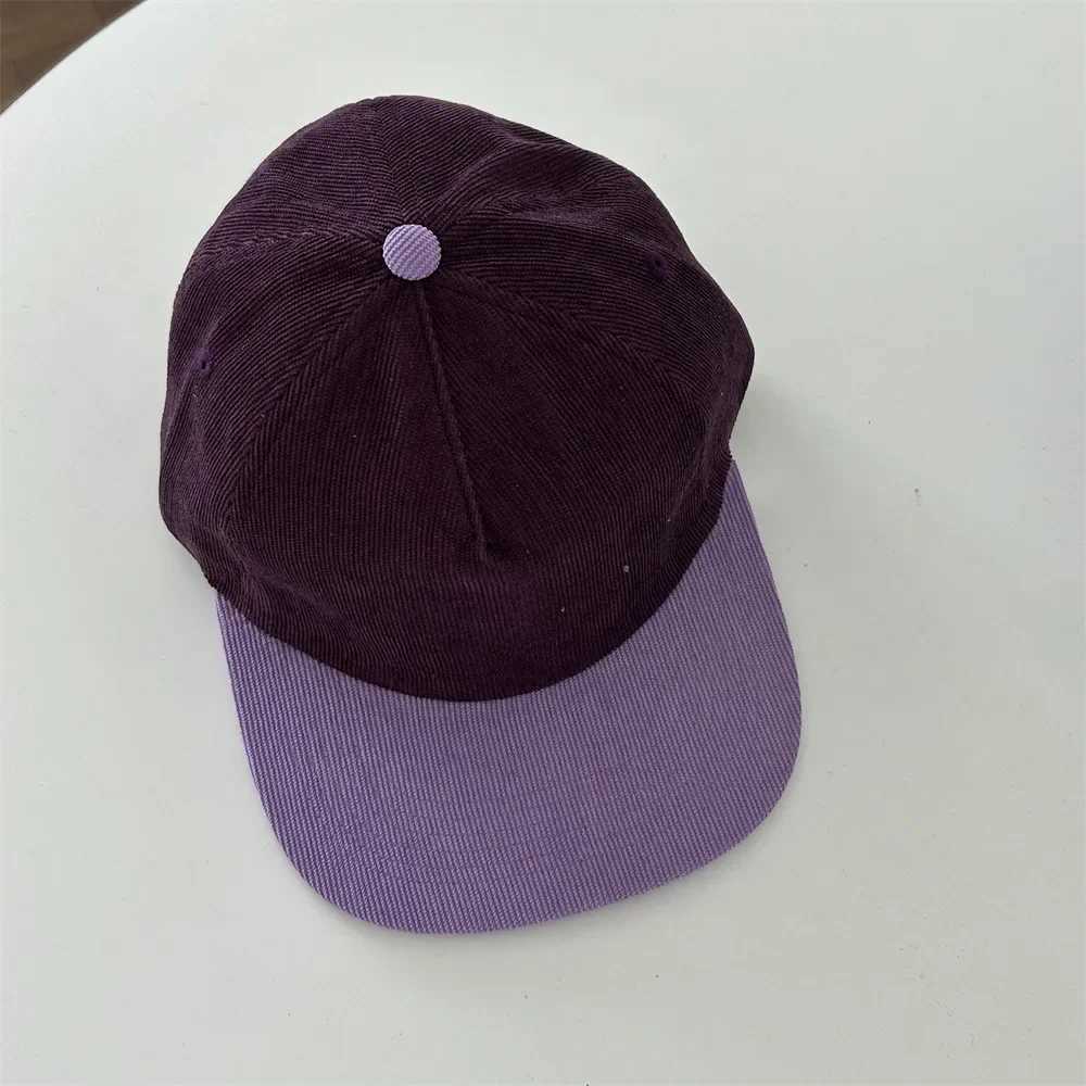 Autumn and winter new womens denim hat solid color retro plain weave hat Peaked hat retro Versatile warm mens baseball hat W241225