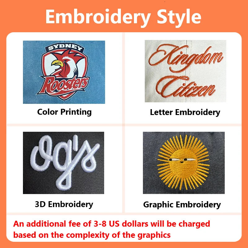 Custom Embroidery Hip-hop Hat for Men and Women Baseball Cap Wholesale DIY Print Cool Street Dance Hat 241225