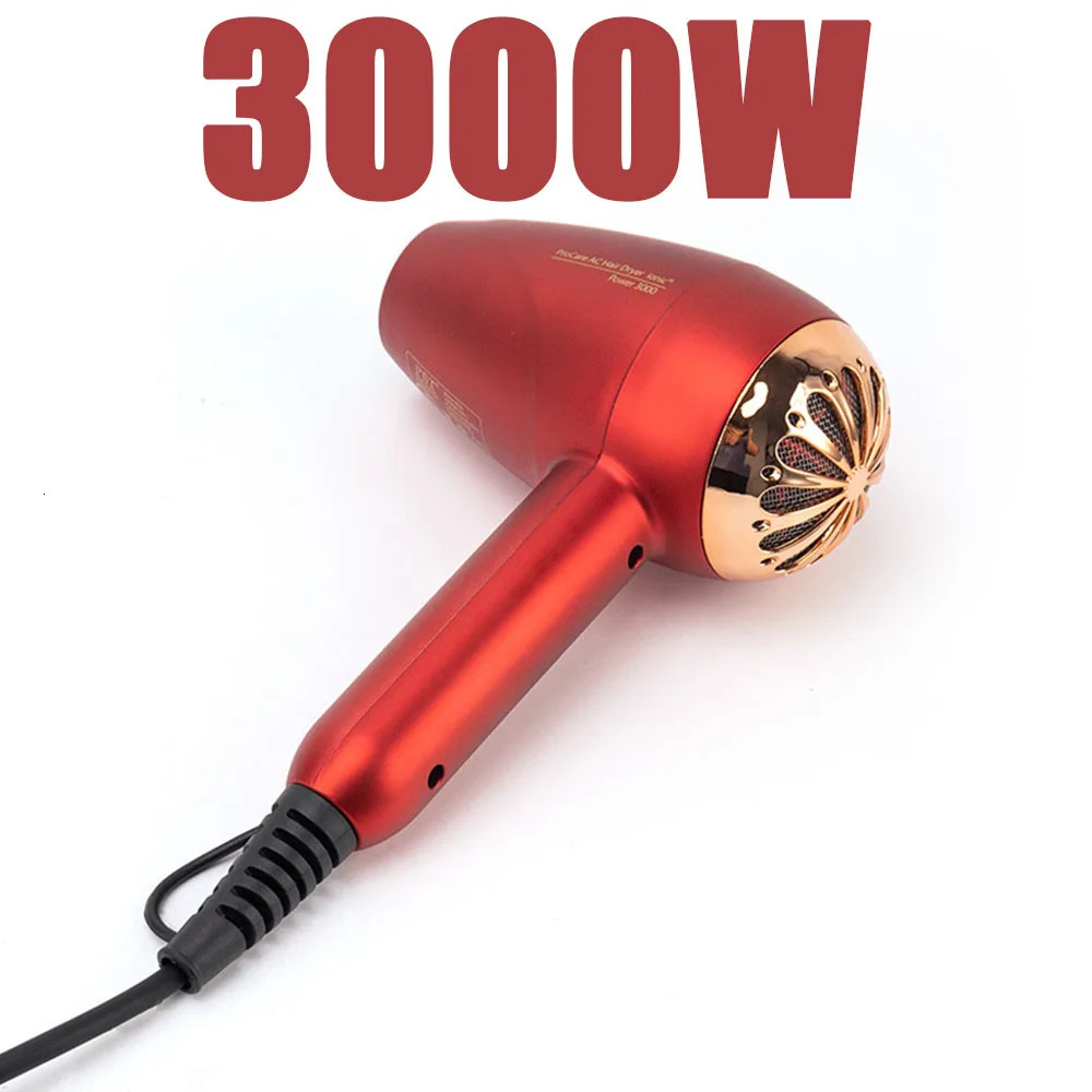 3000W Professional Hair Dryer with LED Temperature Display Electricity Blower and Cold Air Hairdyer Strong Wind Dry Quickly 241225
