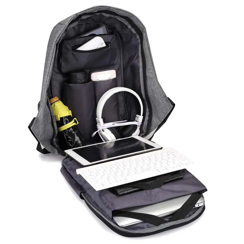 Anti-theft Bag Men Laptop Rucksack Travel Backpack Women Large Capacity Business USB Charge College Student School Shoulder Bags 241225