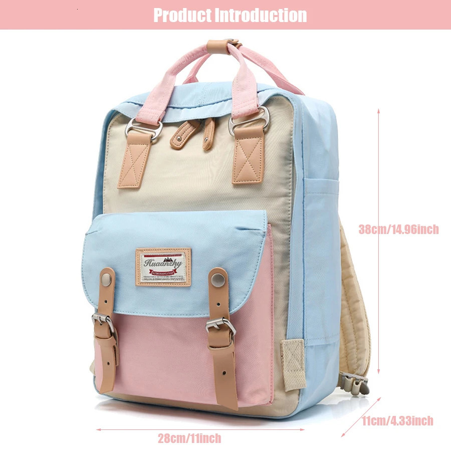 Fashion Women Backpack Large Capacity Waterproof Rucksack For Girls Boys 14 Inch Laptop Back Pack for College School Work 241225