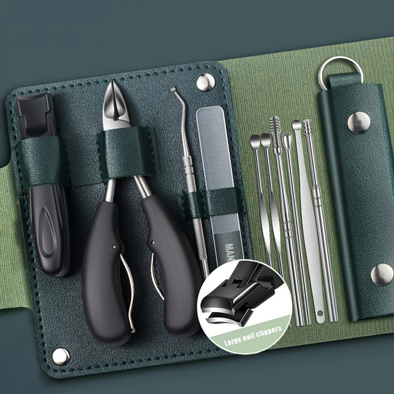 4/10Pcs Ingrown Toenail Kit Atrovirens Modern Style Extended Eagle Beak Nail Clippers With Padded Handle Home Pedicure Set I 241225