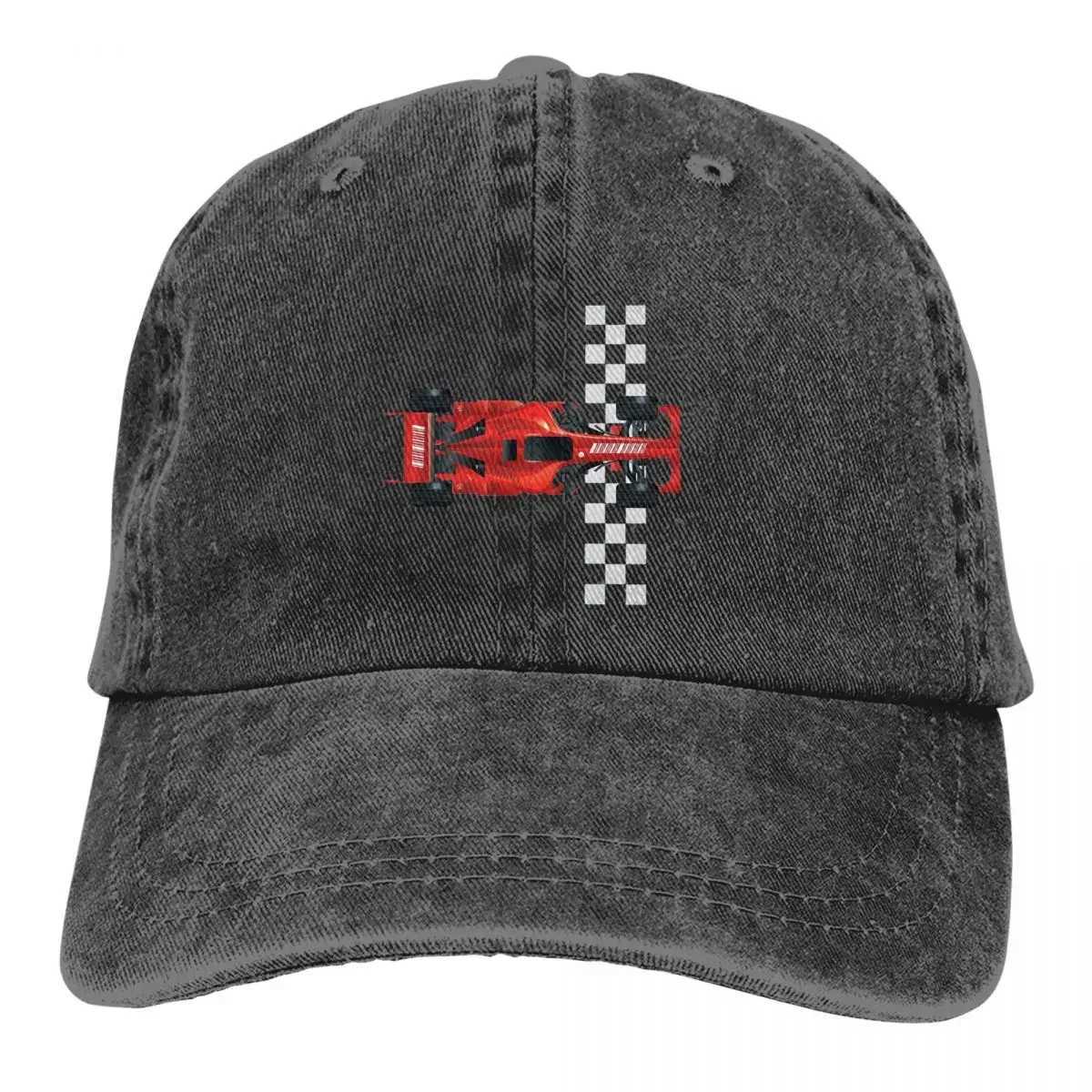 Summer Cap Sun Visor Red Finish Hip Hop Hat F1 Racing Cowboy Hat Peaked Truck Dad Hat W241225