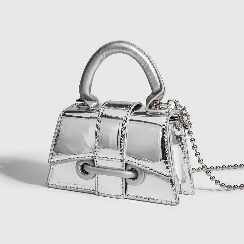 Vintage Women Sier Beading Chic Crossbody Bag Luxury Shoulder Cluh Bag Fi Mini Coin Purse Cute Cosmetic Storage HandbagXJ250121