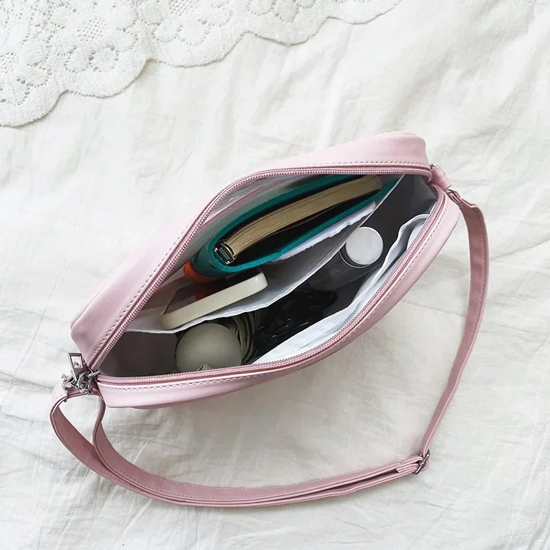 Pu Ita Bag Crossbody Women Sweet Lolita Bags Cute Transparent Pocket Japanese Style Shoulder Bag Purses and Handbags 250103