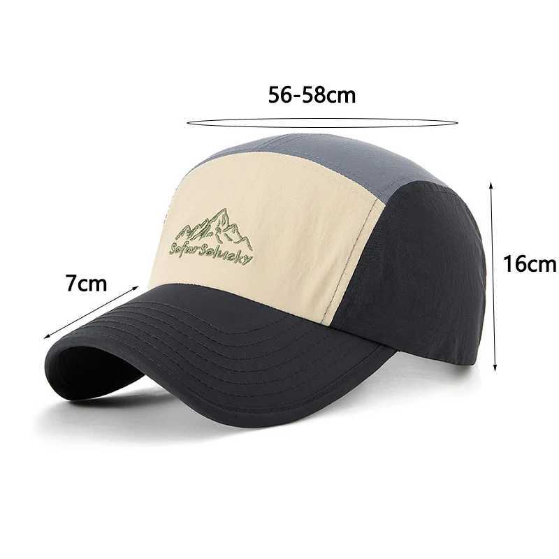Color coded baseball cap summer quick drying breathable foot cap outdoor adjustable sun hat hiking camping cap truck cap W241225