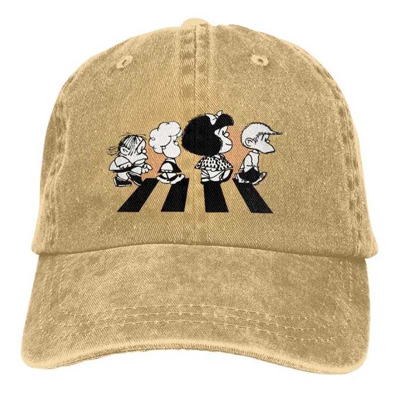 Fashionable summer hat her friends baseball hat Peaked hat Mafalda cartoon mens sun hat W241225