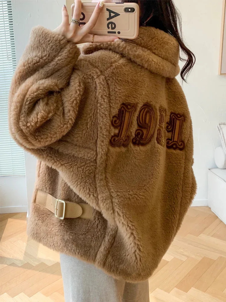 Commemorative Edition 1951 Teddy Bear Coat Short Jacket Fur Coat for Women 241220