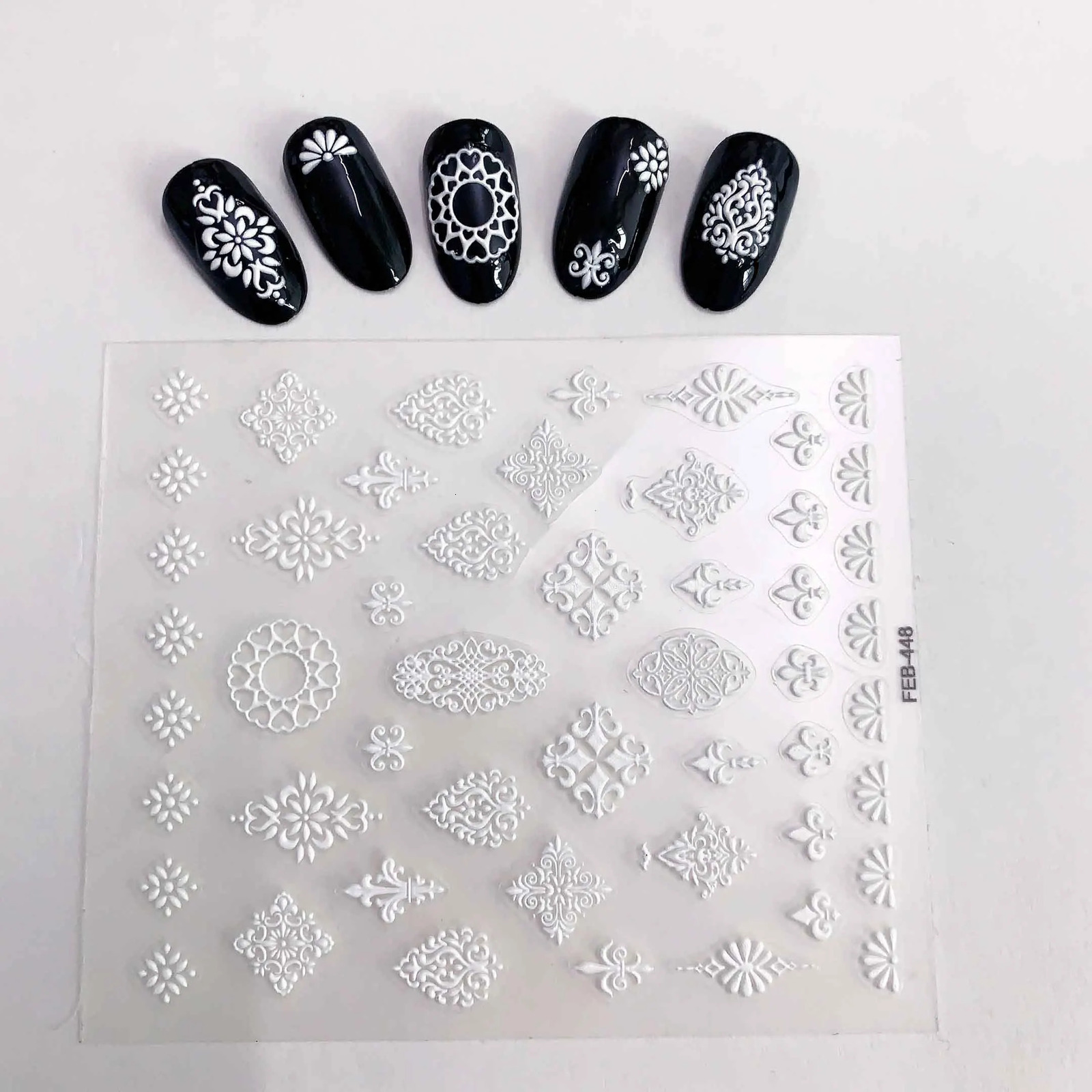 Custom n Sticker for Nails 5D Embossed Gold Bronzing Stamping Nail Sticker Decals Manicure Pedicure Customized 241225