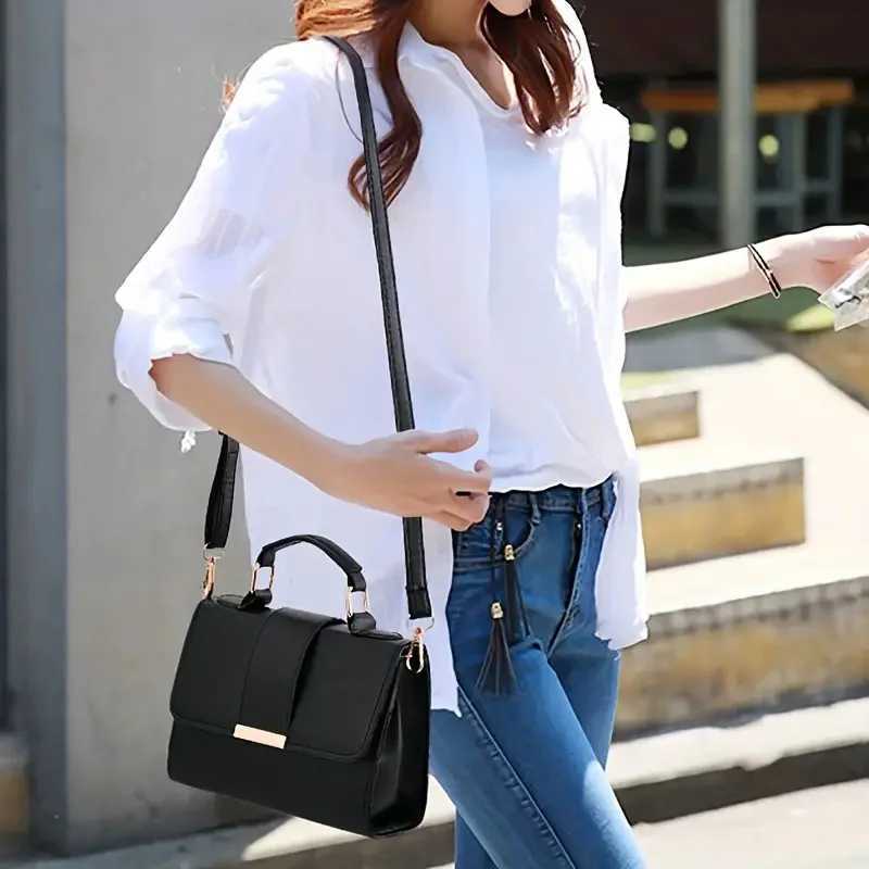 Simple Design Small Top-handle Bags For Women Pu Leather Casual Square Crossbody Shoulder Bag For Daily UsedXJ241225