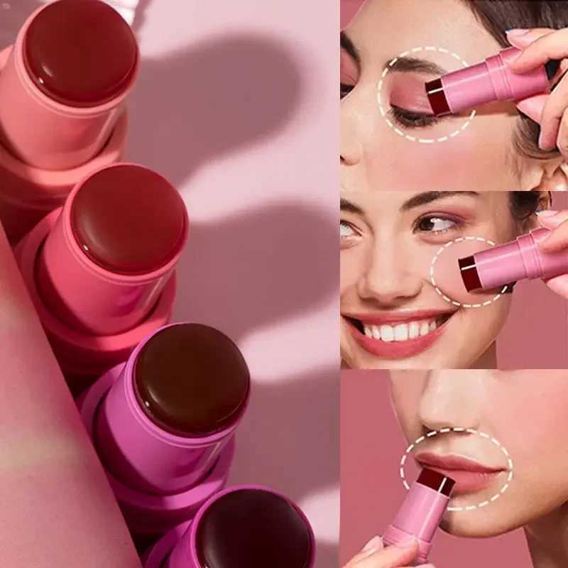 Tint 3-in-1 Milk Jelly Cheek B Moisturized Ber Sticker Water Long Lasting Brighten Matte Facial Contour Rouge MakeupXJ241225