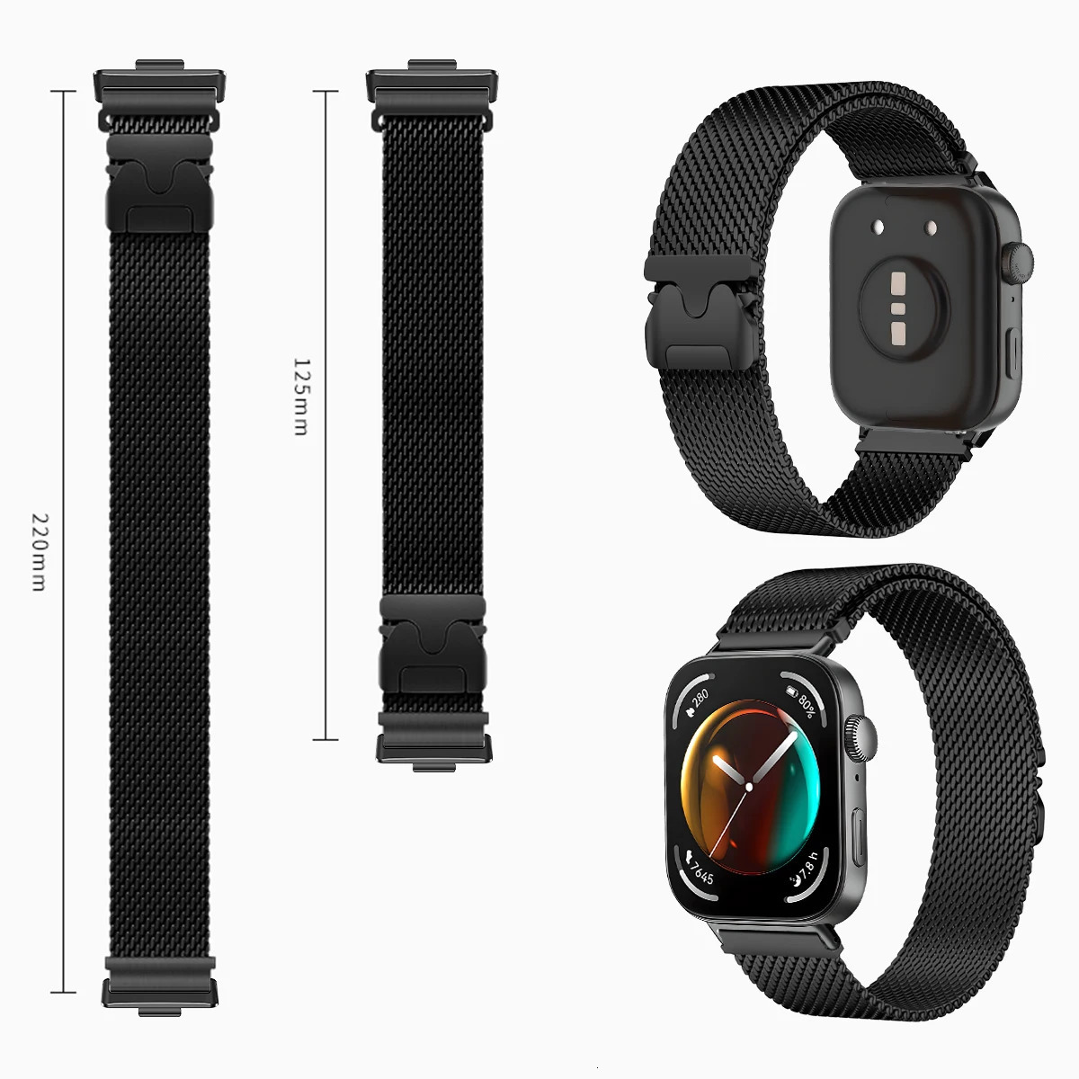 Milanese Magnetic Strap For Huawei Watch Fit 3 Statinless Steel Bracelet SmartWatch Wristband For Huawei Watch Fit3 Metal Band 241225